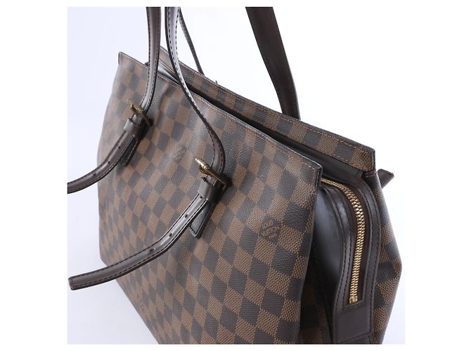 Borsa a tracolla Louis Vuitton Chelsea Damier Ebene Marrone N51119 Rosso - vista 5