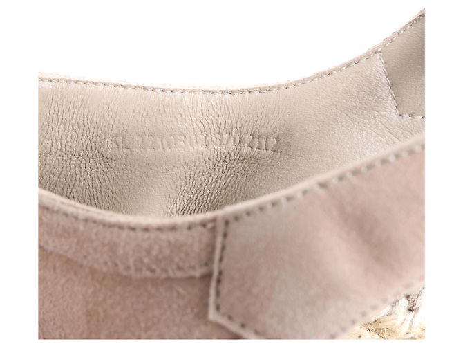 Trim Sandali Espadrilles Hermès in Camoscio con Zeppa in Beige SL221030Z, Taglia EU 37 - vista 11