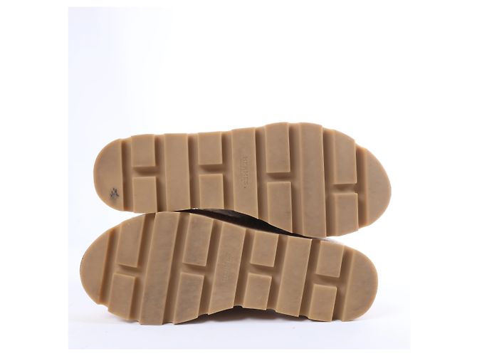 Trim Sandali Espadrilles Hermès in Camoscio con Zeppa in Beige SL221030Z, Taglia EU 37 - vista 12
