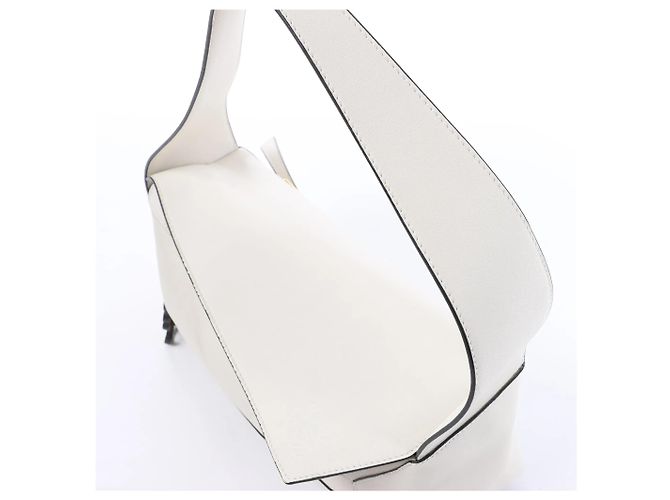 Borsa a tracolla in pelle LOEWE Puzzle Hobo in White Beige - vista 3