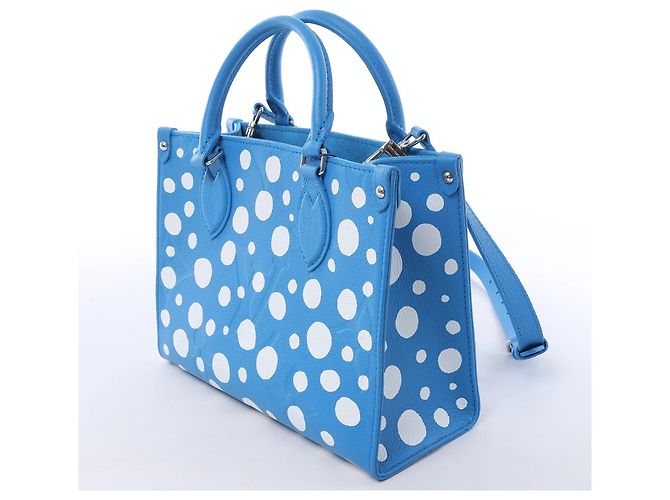 Onthego Louis Vuitton x Yayoi Kusama On the Go PM Empreinte Leather in Blue M46424 - vista 4