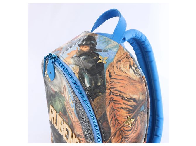 Zaino Louis Vuitton Palm Springs Masters Rubens Collection in Blu M43335 - vista 3