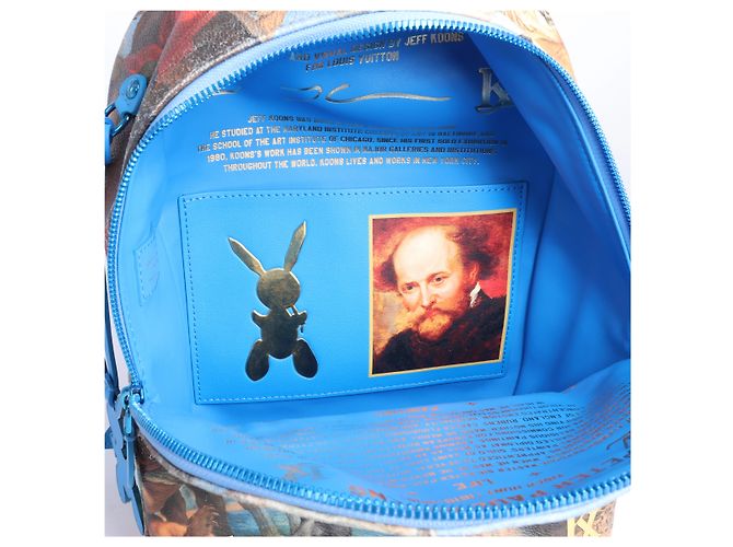 Zaino Louis Vuitton Palm Springs Masters Rubens Collection in Blu M43335 - vista 6