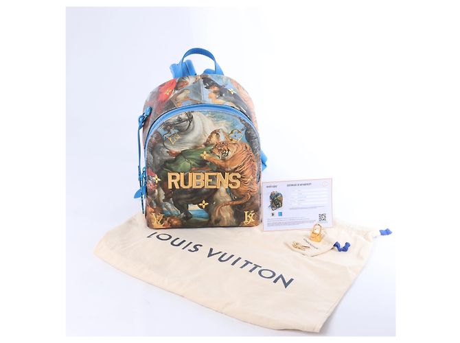 Zaino Louis Vuitton Palm Springs Masters Rubens Collection in Blu M43335 - vista 9