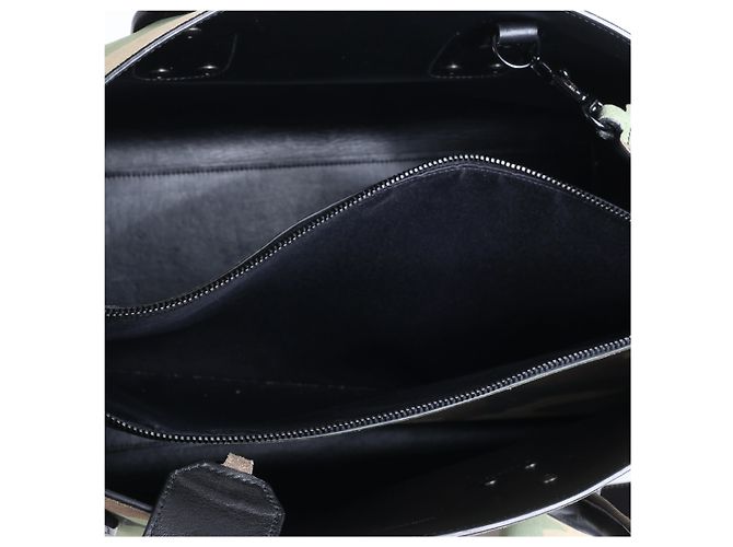 Saint Laurent Paris Sac de Jour Suede & Leather 2Way Handbag in Green 441571 - vista 10