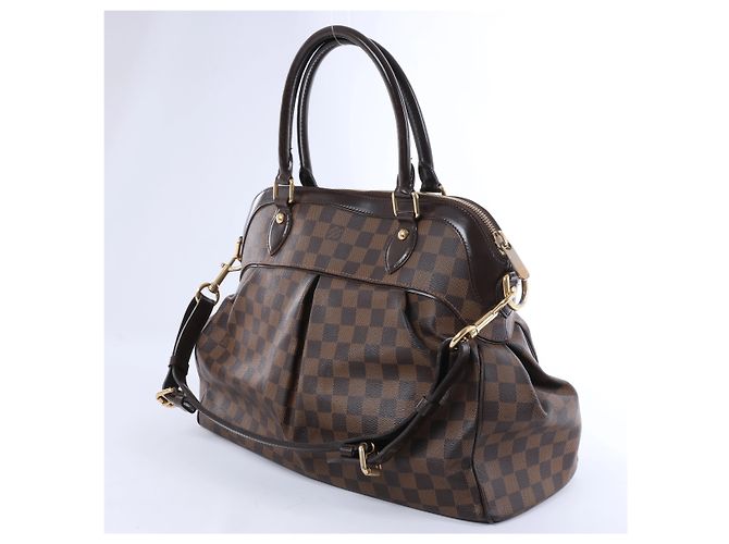 Borsa a tracolla Louis Vuitton Trevi GM Damier Ebene in marrone N51998 Rosso - vista 2