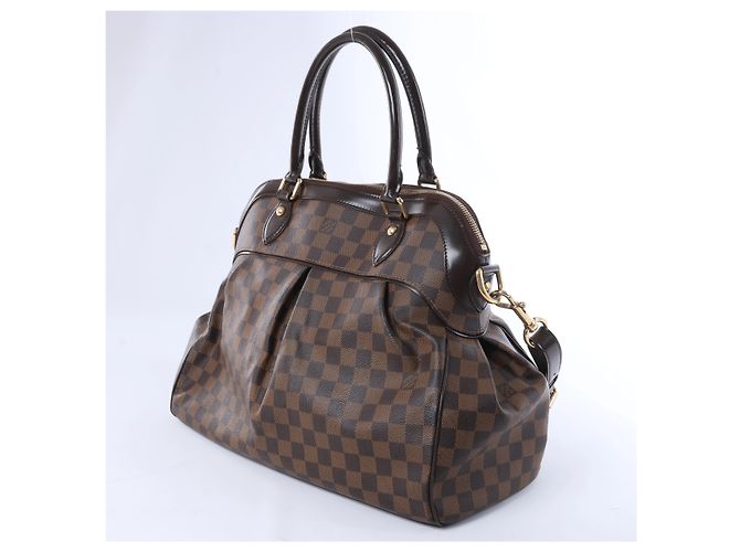 Borsa a tracolla Louis Vuitton Trevi GM Damier Ebene in marrone N51998 Rosso - vista 4