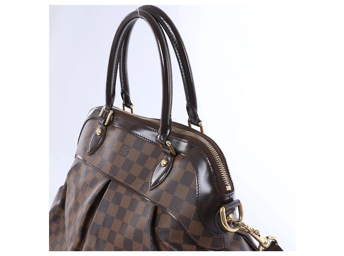 Borsa a tracolla Louis Vuitton Trevi GM Damier Ebene in marrone N51998 Rosso - vista 5
