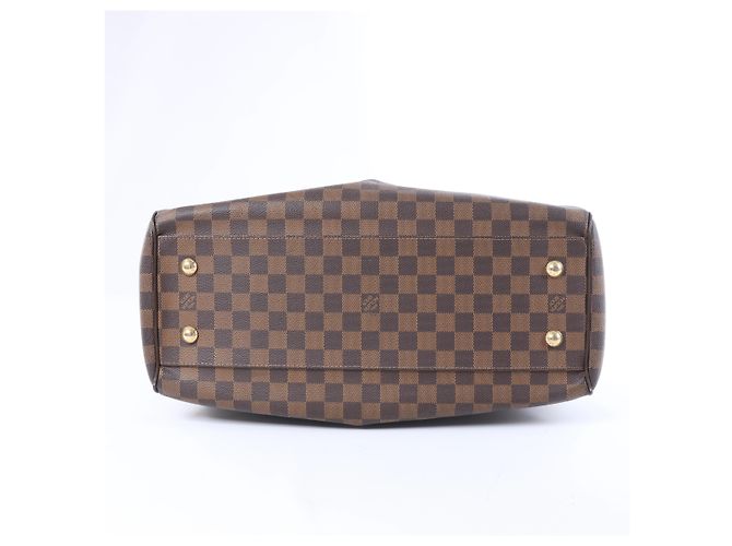 Borsa a tracolla Louis Vuitton Trevi GM Damier Ebene in marrone N51998 Rosso - vista 6