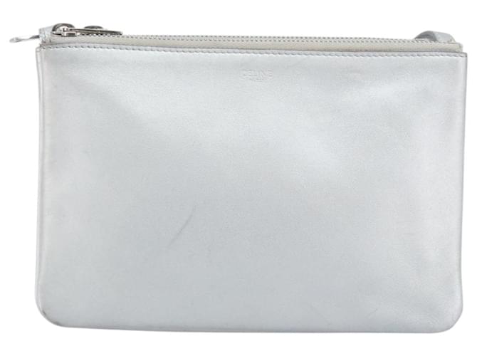 Céline CELINE Shoulder Bag Leather Silver - vista 2