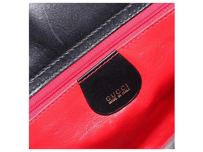 GUCCI Shoulder Bag Leather Black Gold 001 46 1641 - vista 15
