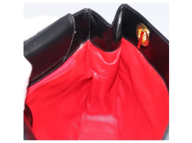 GUCCI Shoulder Bag Leather Black Gold 001 46 1641 - vista 17
