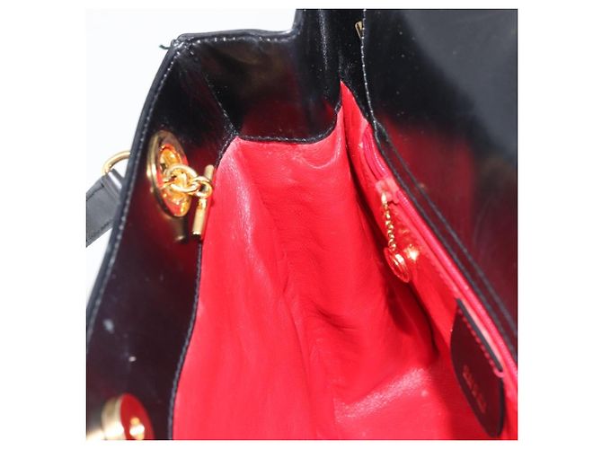 GUCCI Shoulder Bag Leather Black Gold 001 46 1641 - vista 18