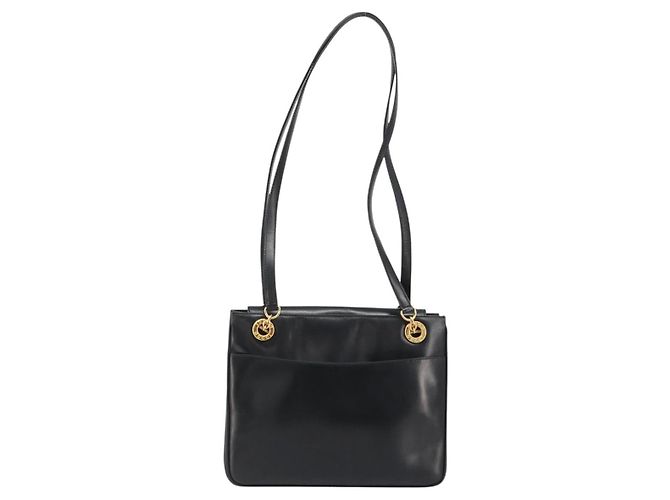 GUCCI Shoulder Bag Leather Black Gold 001 46 1641 - vista 2