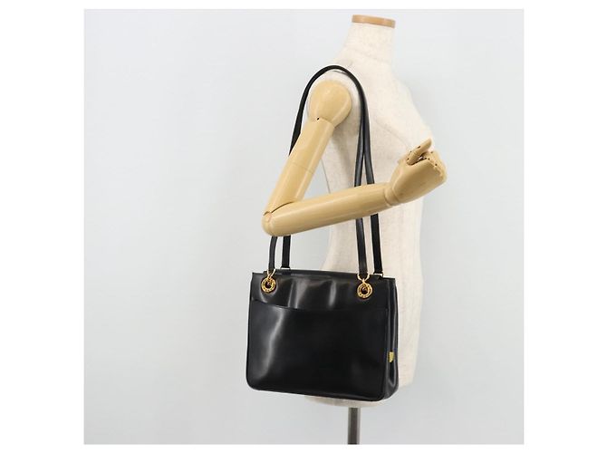 GUCCI Shoulder Bag Leather Black Gold 001 46 1641 - vista 23