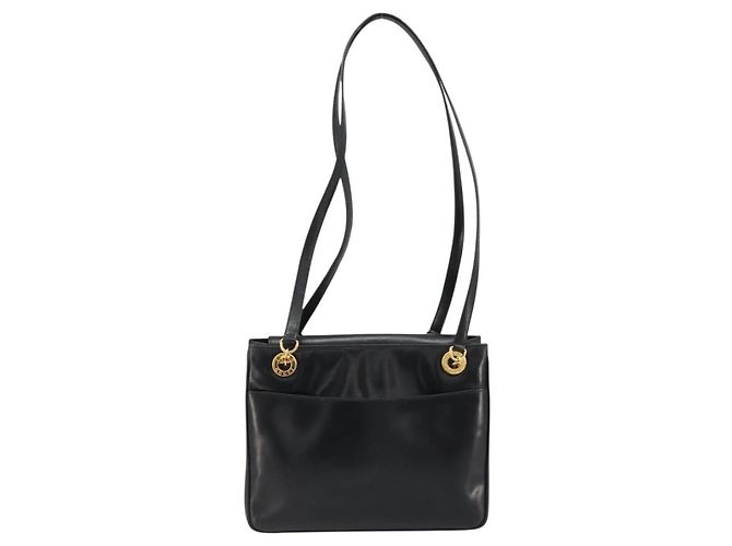 GUCCI Shoulder Bag Leather Black Gold 001 46 1641 - vista 3