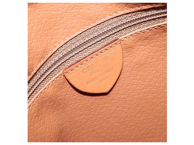 Céline CELINE Macadam Canvas Shoulder Bag PVC Leather Brown Gold - vista 12