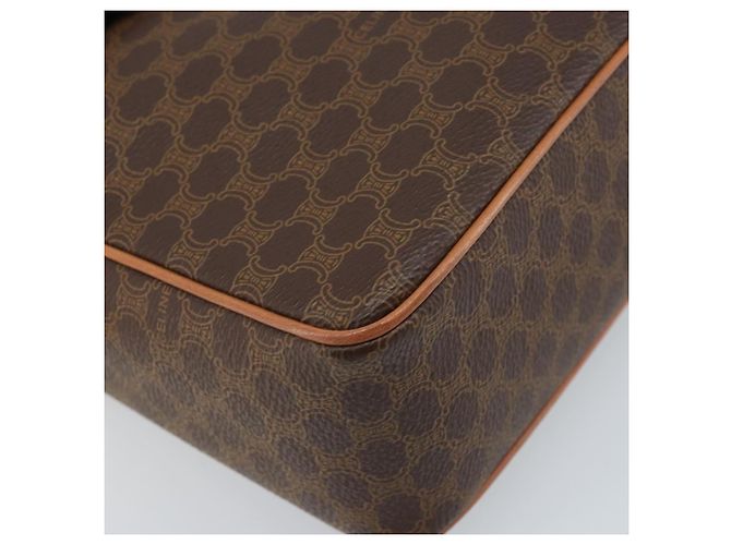 Céline CELINE Macadam Canvas Shoulder Bag PVC Leather Brown Gold - vista 14