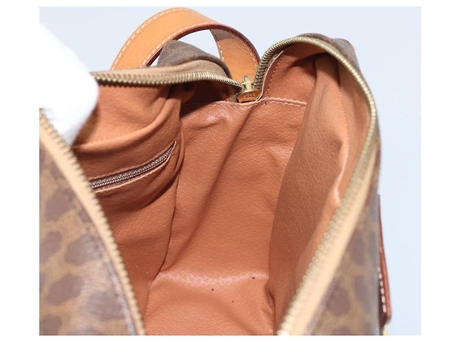 Céline CELINE Macadam Canvas Shoulder Bag PVC Leather Brown Gold - vista 18