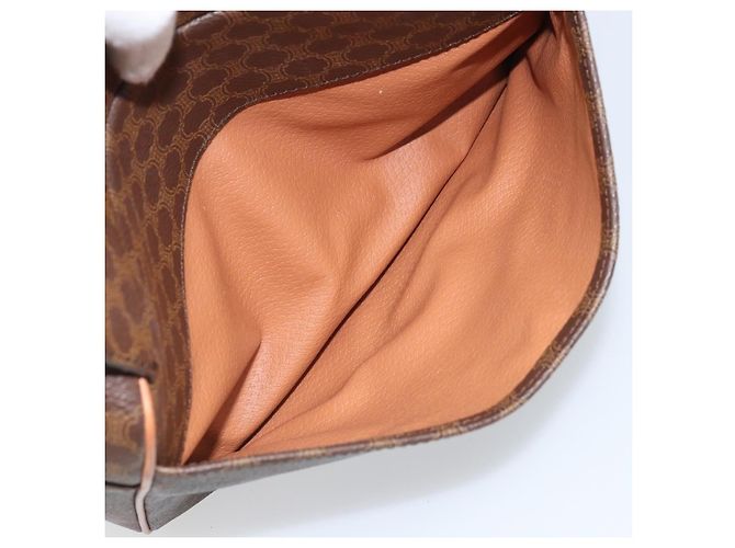 Céline CELINE Macadam Canvas Shoulder Bag PVC Leather Brown Gold - vista 22