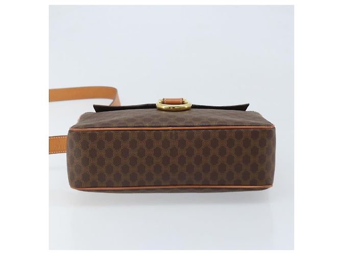 Céline CELINE Macadam Canvas Shoulder Bag PVC Leather Brown Gold - vista 5