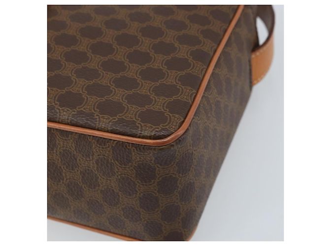 Céline CELINE Macadam Canvas Shoulder Bag PVC Leather Brown Gold - vista 9