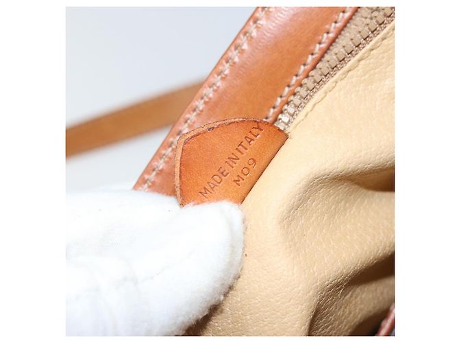 Céline CELINE Macadam Canvas Shoulder Bag PVC Leather Brown Gold - vista 12