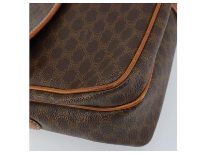 Céline CELINE Macadam Canvas Shoulder Bag PVC Leather Brown Gold - vista 14
