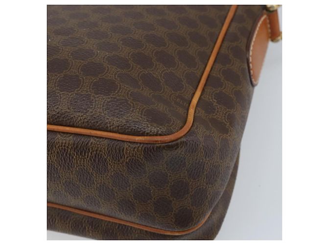 Céline CELINE Macadam Canvas Shoulder Bag PVC Leather Brown Gold - vista 15