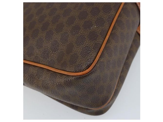 Céline CELINE Macadam Canvas Shoulder Bag PVC Leather Brown Gold - vista 16