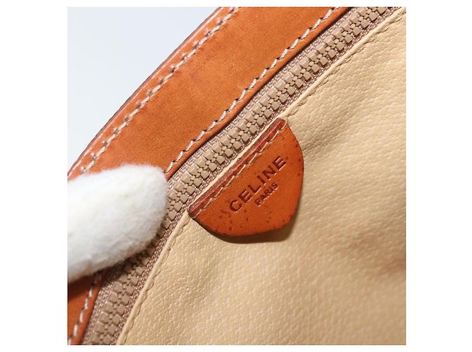 Céline CELINE Macadam Canvas Shoulder Bag PVC Leather Brown Gold - vista 19