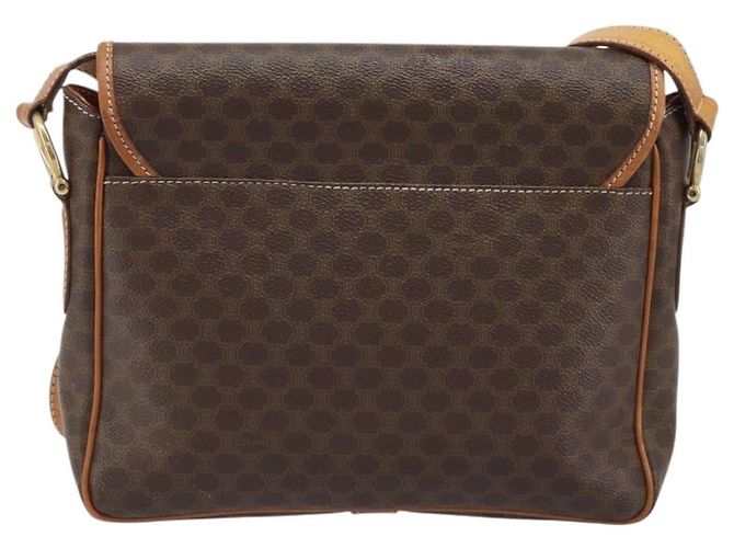 Céline CELINE Macadam Canvas Shoulder Bag PVC Leather Brown Gold - vista 2
