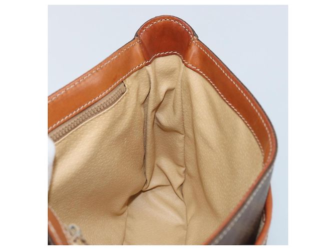 Céline CELINE Macadam Canvas Shoulder Bag PVC Leather Brown Gold - vista 20