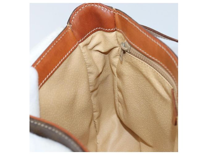 Céline CELINE Macadam Canvas Shoulder Bag PVC Leather Brown Gold - vista 21