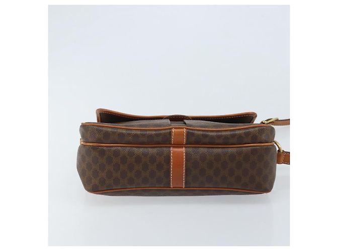 Céline CELINE Macadam Canvas Shoulder Bag PVC Leather Brown Gold - vista 5