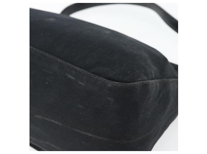 FENDI Mamma Baguette Shoulder Bag Jersey Black Silver - vista 12