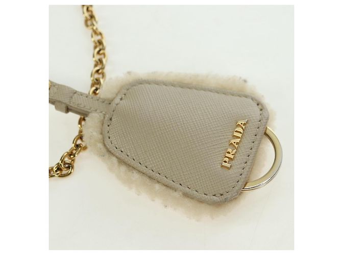 PRADA Chain Shoulder Bag Nylon 3way Beige Gold - vista 14