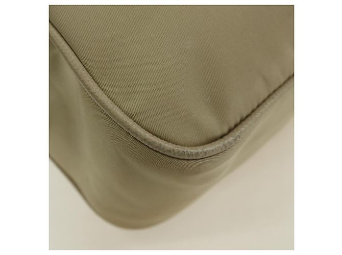 PRADA Chain Shoulder Bag Nylon 3way Beige Gold - vista 19