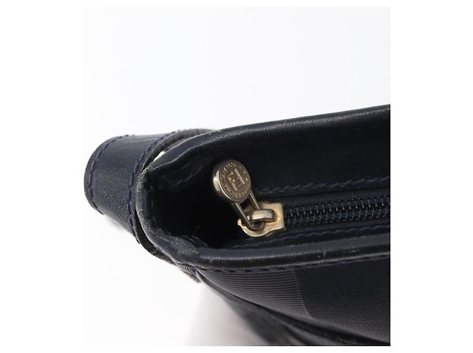 FENDI Pecan Canvas Shoulder Bag PVC Navy Gold - vista 15