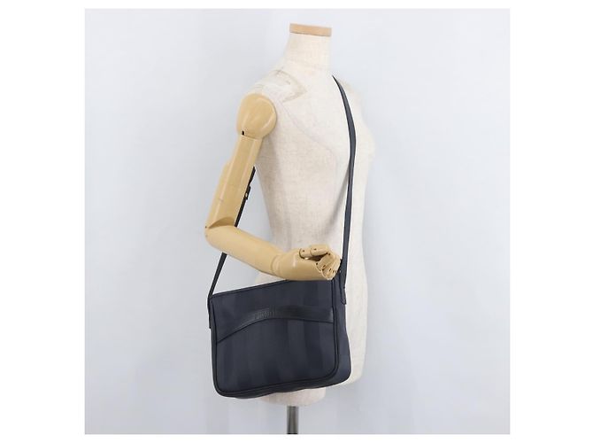 FENDI Pecan Canvas Shoulder Bag PVC Navy Gold - vista 23