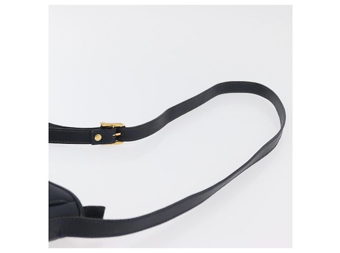 FENDI Pecan Canvas Shoulder Bag PVC Navy Gold - vista 8