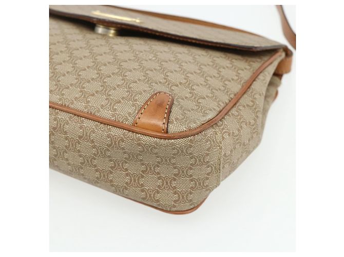 Céline CELINE Macadam Canvas Shoulder Bag PVC Beige Gold - vista 10