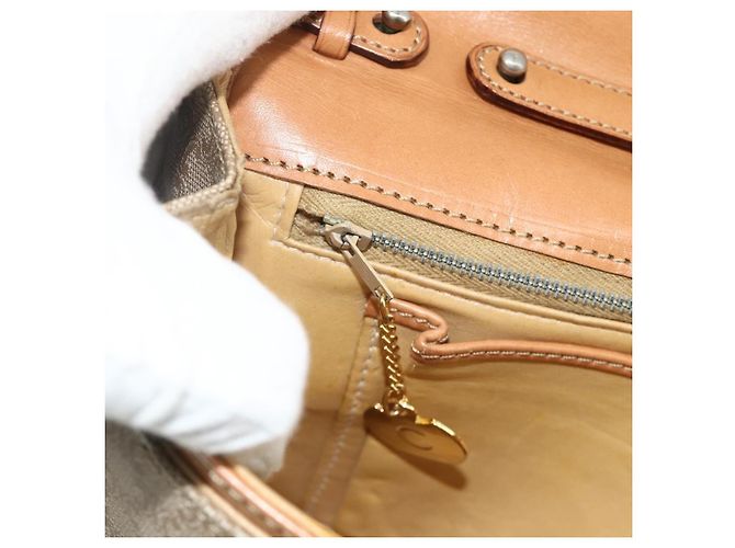 Céline CELINE Macadam Canvas Shoulder Bag PVC Beige Gold - vista 20