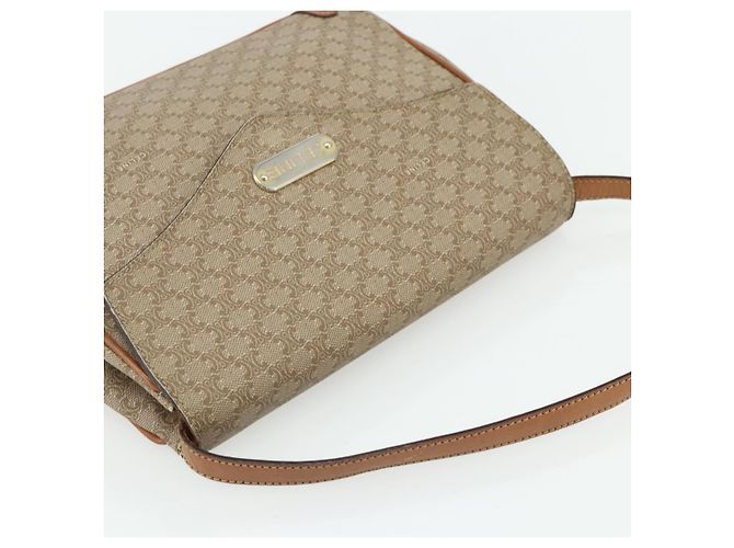 Céline CELINE Macadam Canvas Shoulder Bag PVC Beige Gold - vista 6