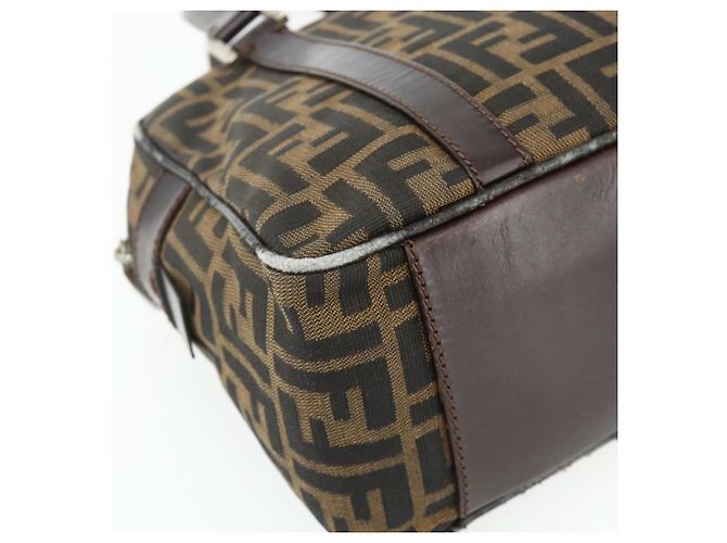 FENDI Zucca Canvas Hand Bag Black Brown - vista 11