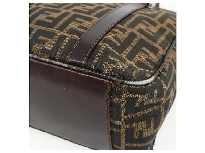 FENDI Zucca Canvas Hand Bag Black Brown - vista 12