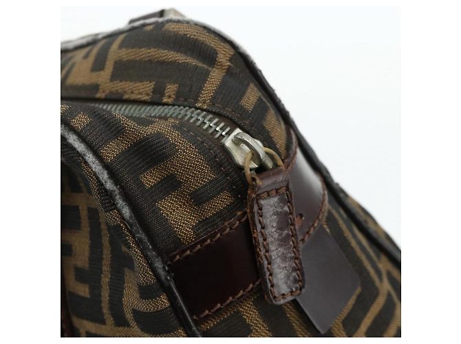 FENDI Zucca Canvas Hand Bag Black Brown - vista 14