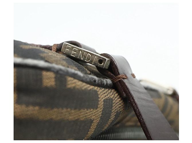 FENDI Zucca Canvas Hand Bag Black Brown - vista 15