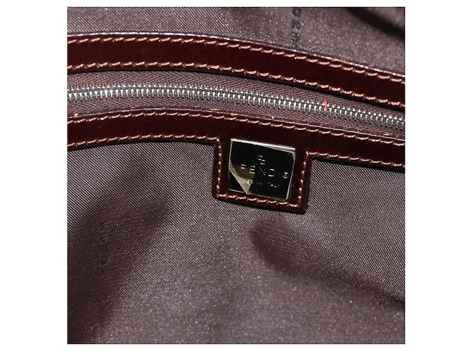 FENDI Zucca Canvas Hand Bag Black Brown - vista 16