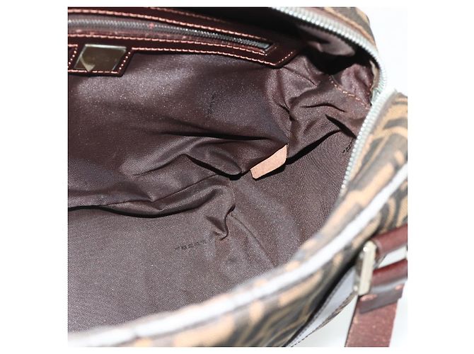 FENDI Zucca Canvas Hand Bag Black Brown - vista 18